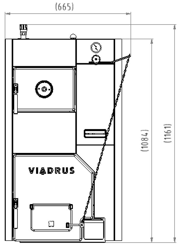 Viadrus Herkules U24 mit 5 Glieder 38 kW Gusskessel Festbrennstoffkessel