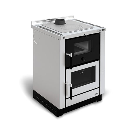 La Nordica Kuechenofen Vicenza Evo in Edelstahl mit zwei verglasten Tueren und Kochplatte | Klimaworld.com