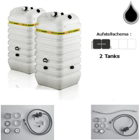 ROTEX Variosafe Sicherheizöltank für Hochwasser im Tank 2x600 L + Grundpaket WA WSF602 