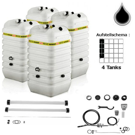 ROTEX Variosafe Heizöltank im Tank 4x600 L + Grundpaket ANK+3xB2, VSF 