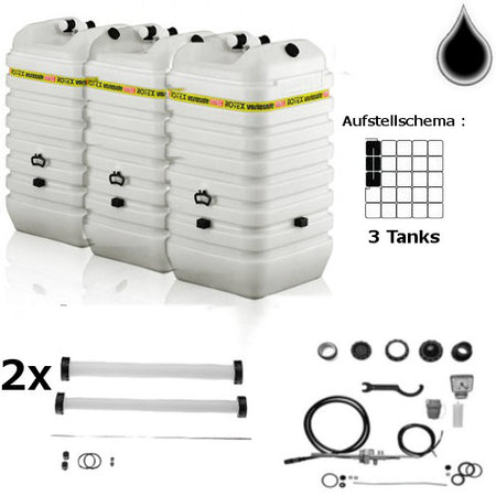 ROTEX Variosafe Heizöltank im Tank 3x 750 L + Grundpaket ANK+2xB2, Aufstellvariante VSF 