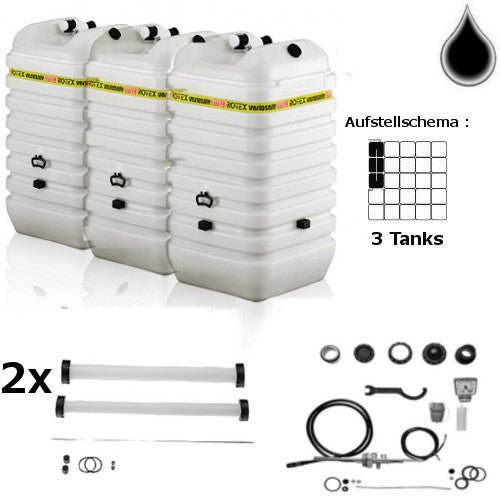ROTEX Variosafe Heizöltank im Tank 2x 1000 L + Grundpaket ANK+B2