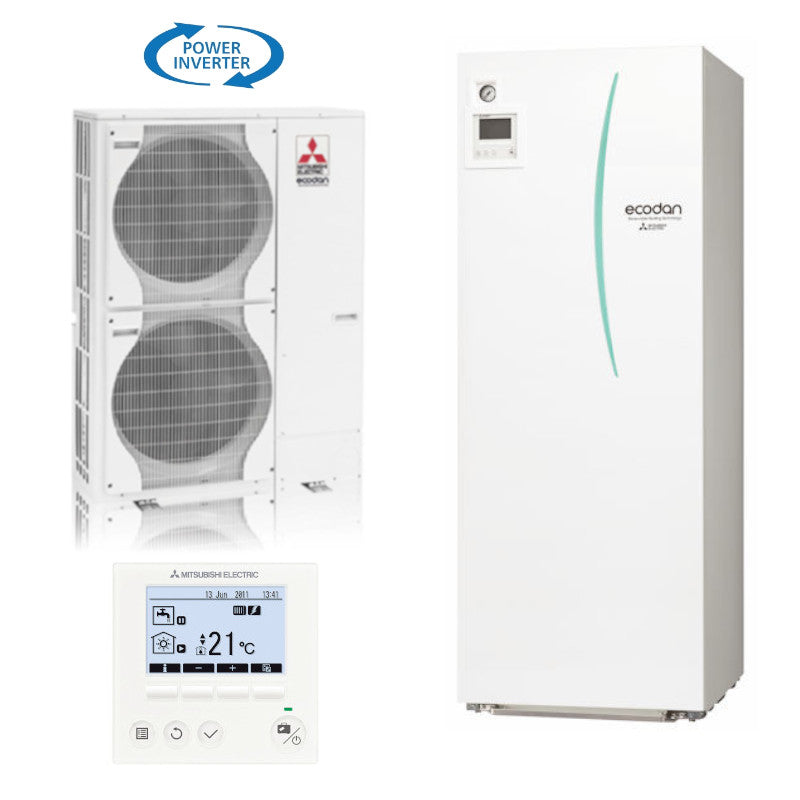 Mitsubishi | Wärmepumpen-Set 11.5 | Speicher | Kühlfunktion | 12,0 kW
