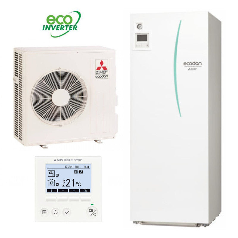 Mitsubishi | Wärmepumpen-Set 9.8 | Speicher | Kühlfunktion | 4,5 kW