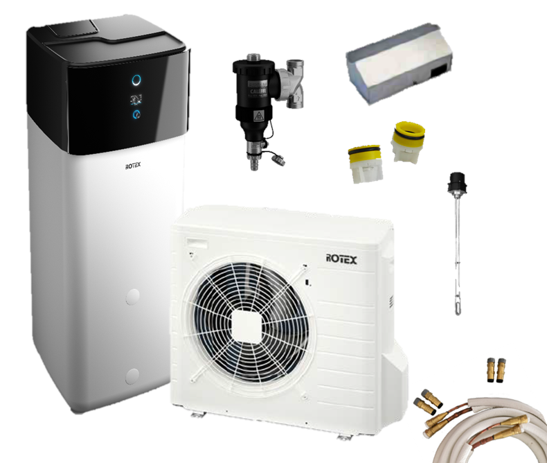 Rotex Luft/Wasser Wärmepumpen Set | HPSU compact Ultra + 300 l | 4 kW
