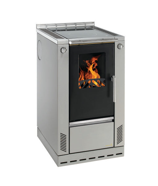 Wamsler Küchenofen W3-50 Edelstahl mit schwarzer Tür | klimaworld.com