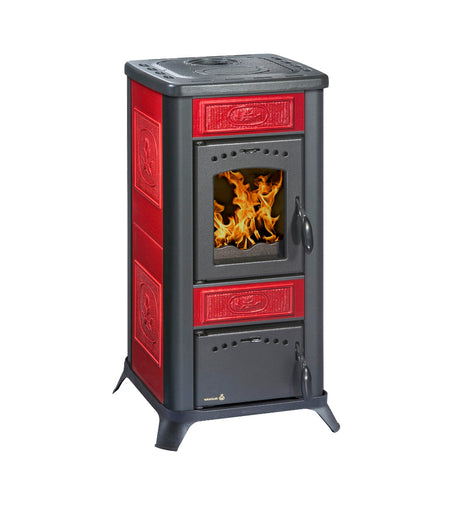 Wamsler Kaminofen Romantik bordeaux Keramik | Klimaworld.com