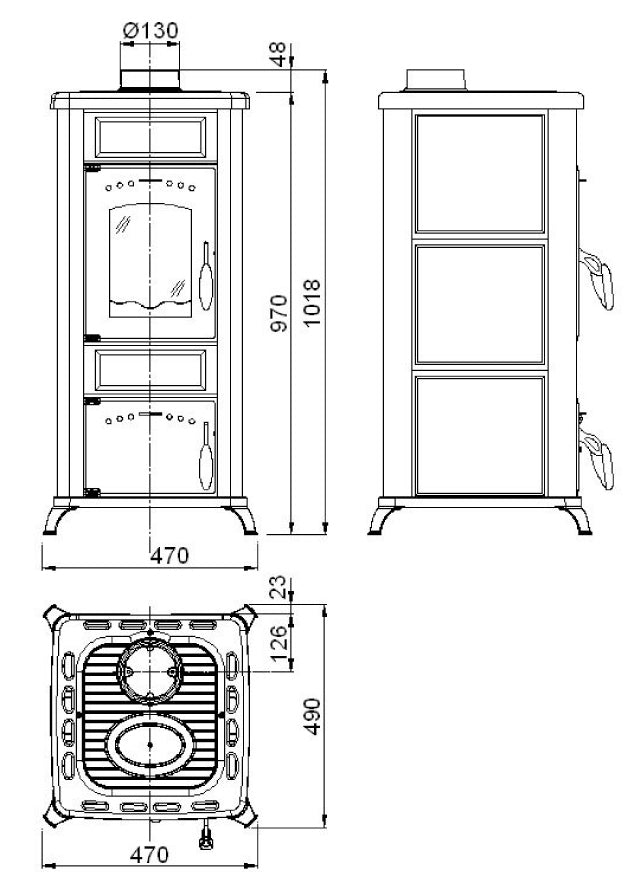 Wamsler Kaminofen Romantik Maße | Klimaworld.com