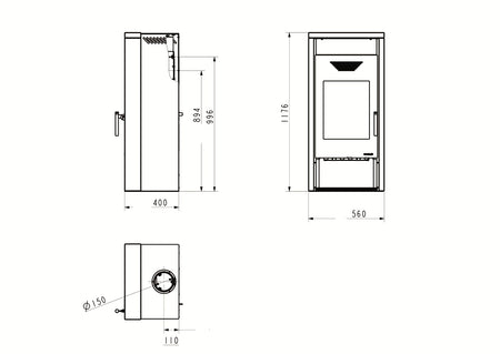 Wamsler Kaminofen Yara Maße | Klimaworld.com