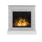 Aflamo LED Standkamin | Vigo Stone Beton/weiss | Wandaufstellung