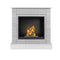 Aflamo Bio-Kamin | Vigo Stone mit Einsatz Bio 60 | beton/weiss