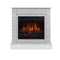 Aflamo LED Standkamin | Vigo Stone 3D Beton/weiss | Wandaufstellung