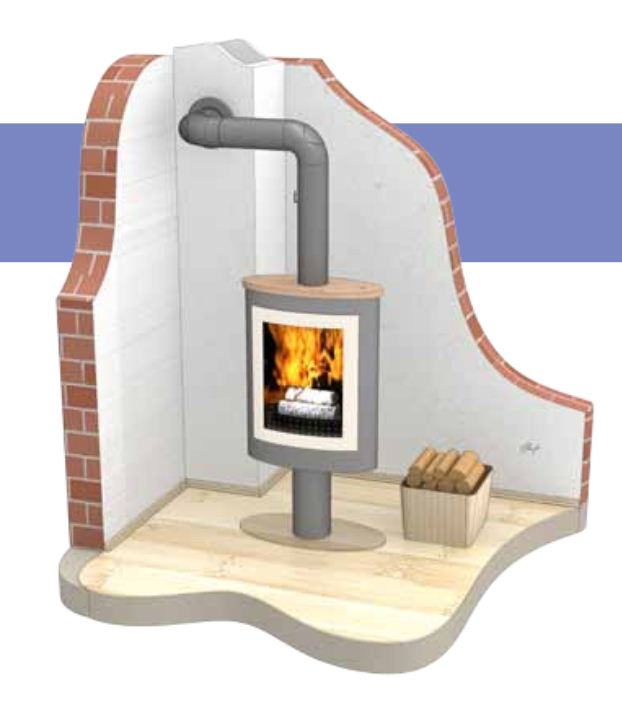 Rauchrohrbogen, Winkel 90° FERRO Durchmesser 120 mm mit Tür