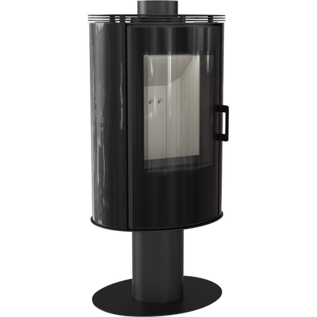 Kratki Kaminofen Koza AB S/N/O/DR/GL/KA/CZARNY | Keramik schwarz | 8 kW ➔ www.klimaworld.com