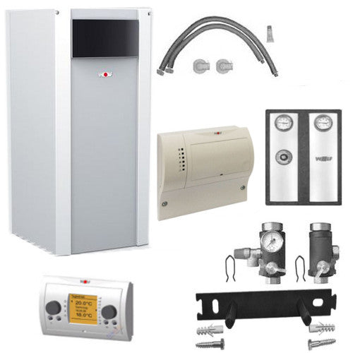 Ölheizung Wolf COB-29 29kW Öl-Brennwertkessel mit Anschluss-Set COB Mischermodul MM 