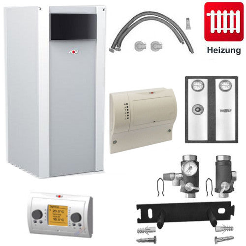 Ölheizung Wolf COB-15 15kW Öl-Brennwertkessel mit Anschluss-Set COB Mischermodul MM 