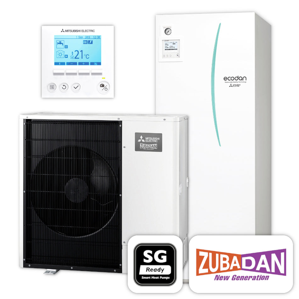 MITSUBISHI | Ecodan Wärmepumpen-Set 5.13 | Zubadan Inverter | 10,0 kW