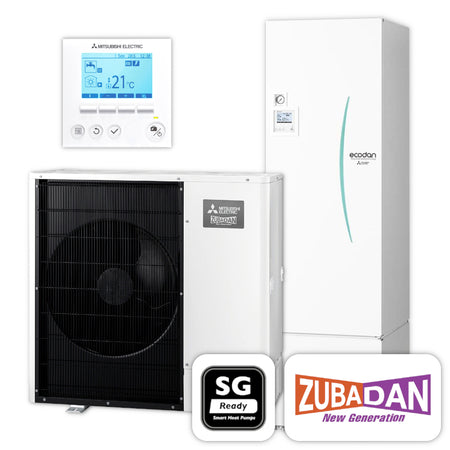 MITSUBISHI | Ecodan Wärmepumpen-Set 5.24 | Zubadan Inverter | 12,0 kW
