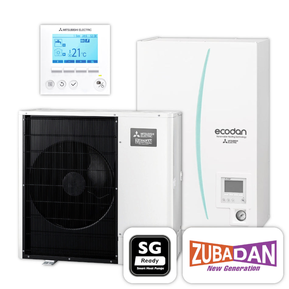 MITSUBISHI | Ecodan Wärmepumpen-Set 1.11 | Zubadan Inverter | 6,0 kW