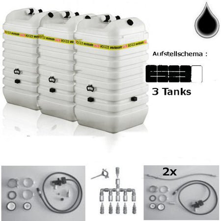 ROTEX Sicherheizöltank für Hochwasser im Tank WSF1003 3x1000 L + Grundpaket WA+WB (Öltanks)