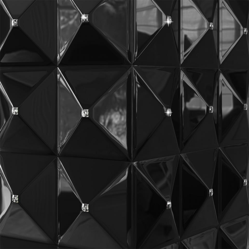 Kratki Biokamin Egzul Swarovski | glänzend | EGZUL/BLACK/SV/POLYSK/TUV - Farbansicht