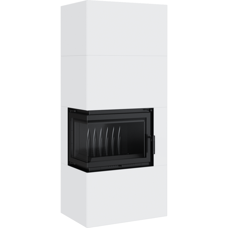 Kratki Kaminofen Simple 8 - links | Bauart 1 | Bausatz weiß | 8 kW ➔ www.klimaworld.com