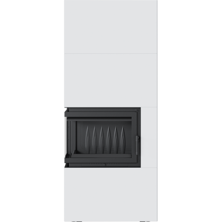 Kratki Kaminbausatz Simple 8 - 2-seitig links | Box weiß | 8 kW