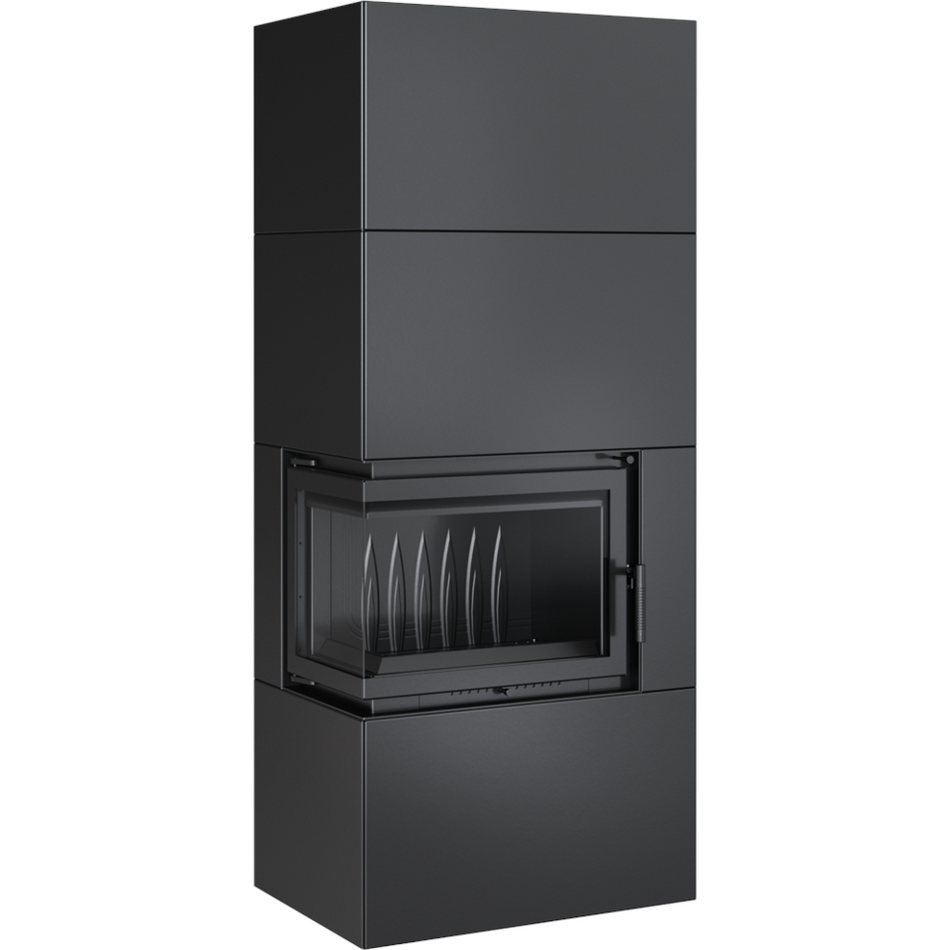 Kratki Kaminofen Simple 8 - links | Bauart 1 | Bausatz schwarz | 8 kW  ➔ www.klimaworld.com