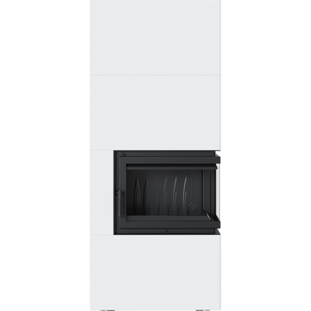 Kratki Kaminofen Simple 8 - rechts | Bauart 1 | Bausatz weiß | 8 kW