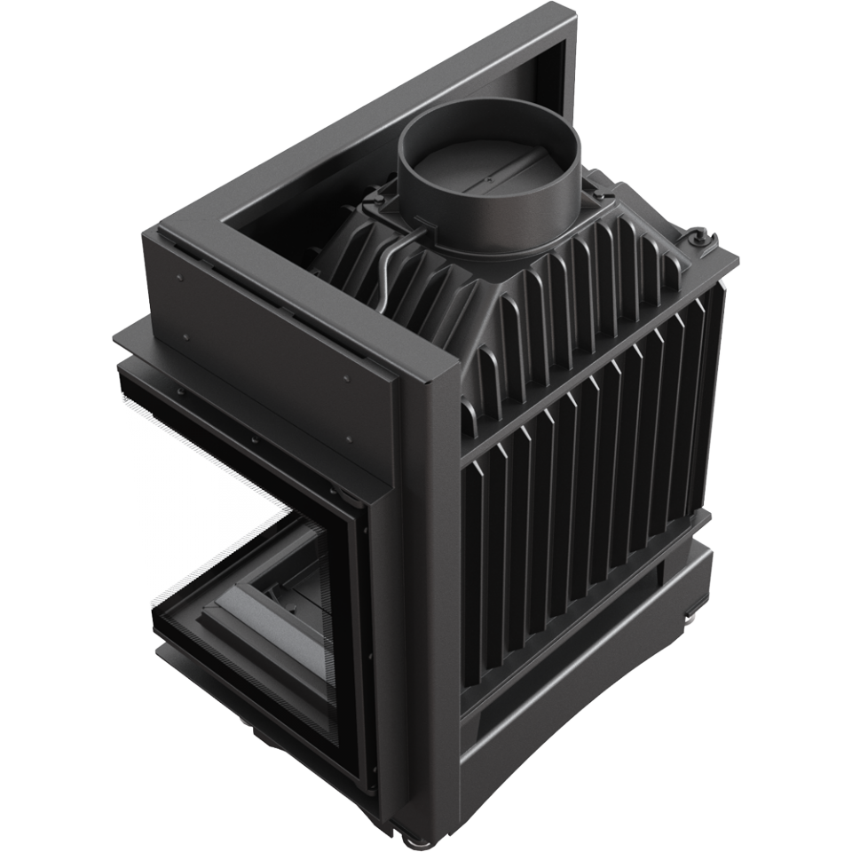 Kratki Kamineinsatz Maja 8 | Eckscheibe rechts DECO | 8kW | MAJA/P/BS/DECO