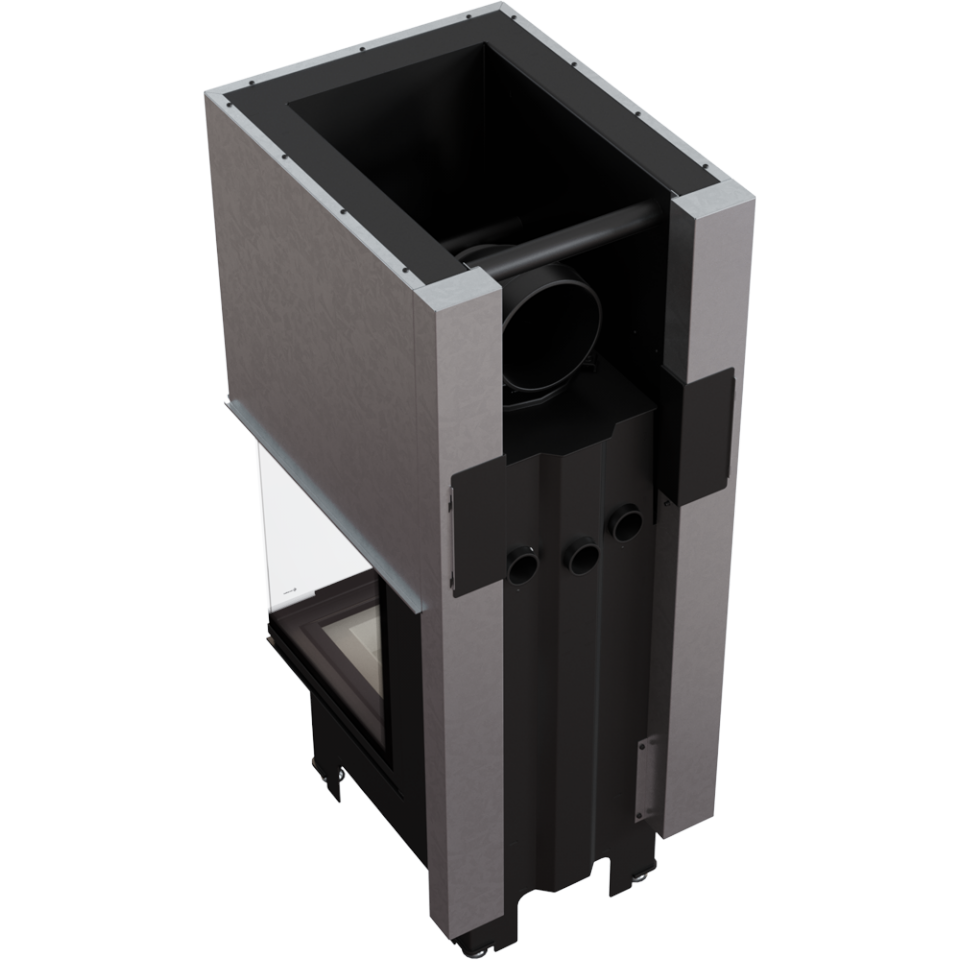 Kratki Warmluftkaminensatz NBC 500/500 dreiseitig hochschiebbar | 8 kW