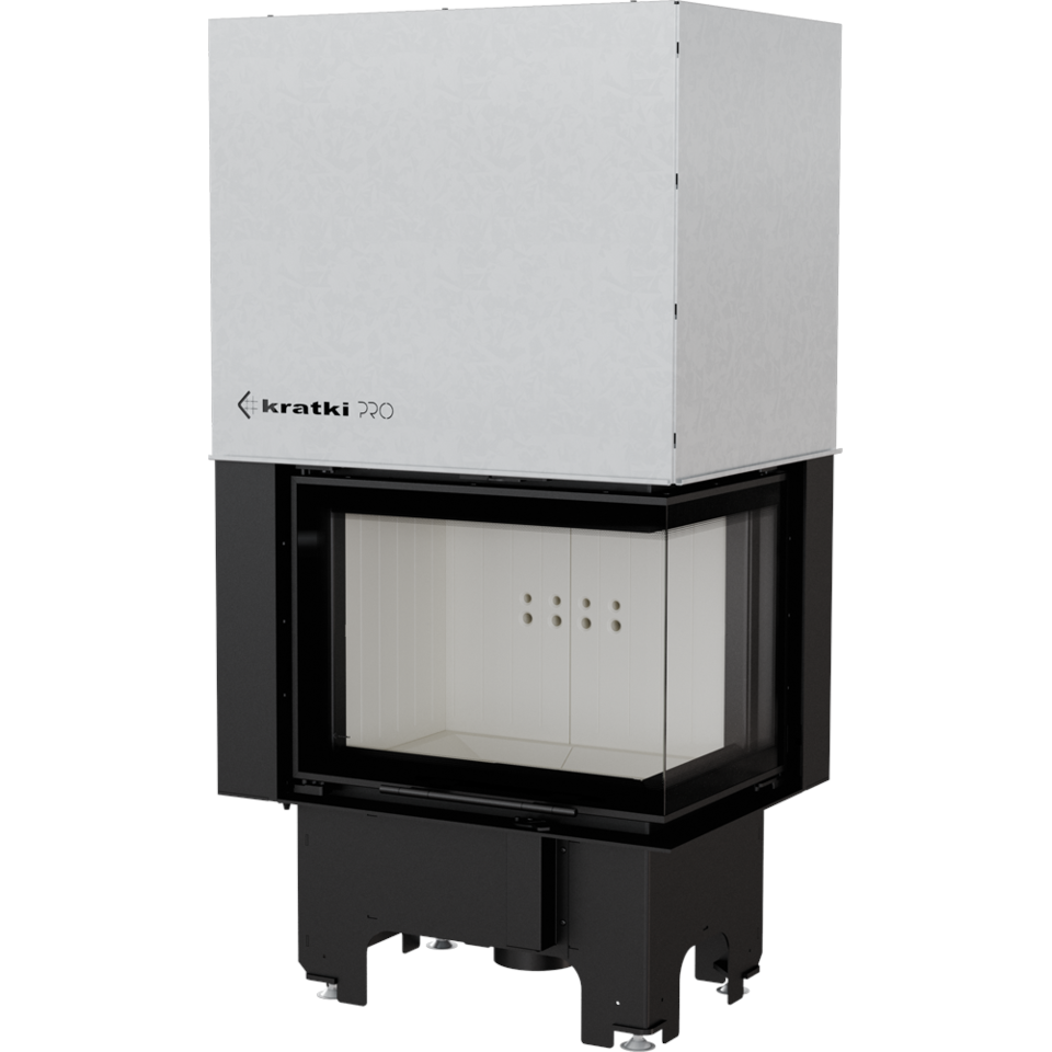 Kratki Kamineinsatz VNP/610/430 | Eckschiebtür rechts | 9 kW ➔ www.klimaworld.com