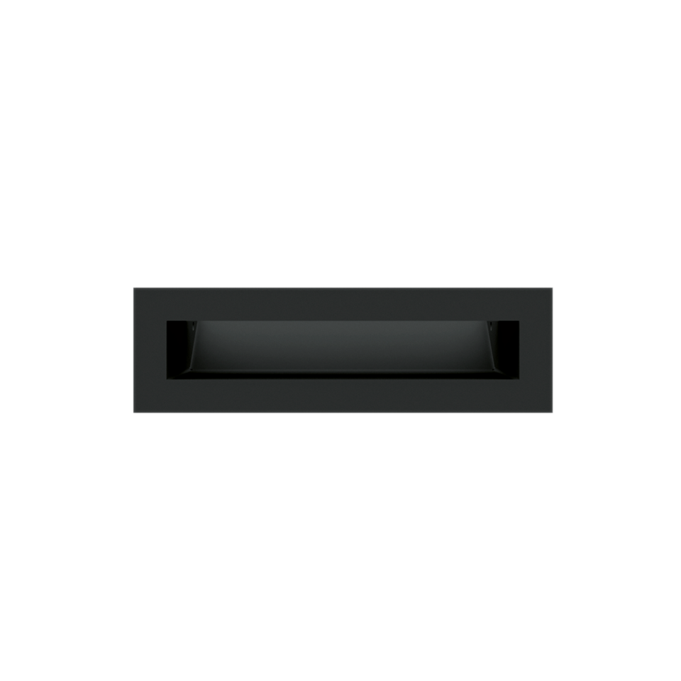 Kratki Lüftungsgitter 45S | 60x200x96,5 mm | schwarz