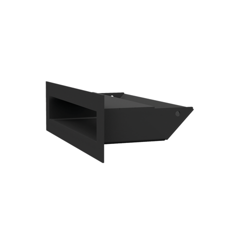 Kratki Lüftungsgitter 45S | 60x200x96,5 mm | schwarz