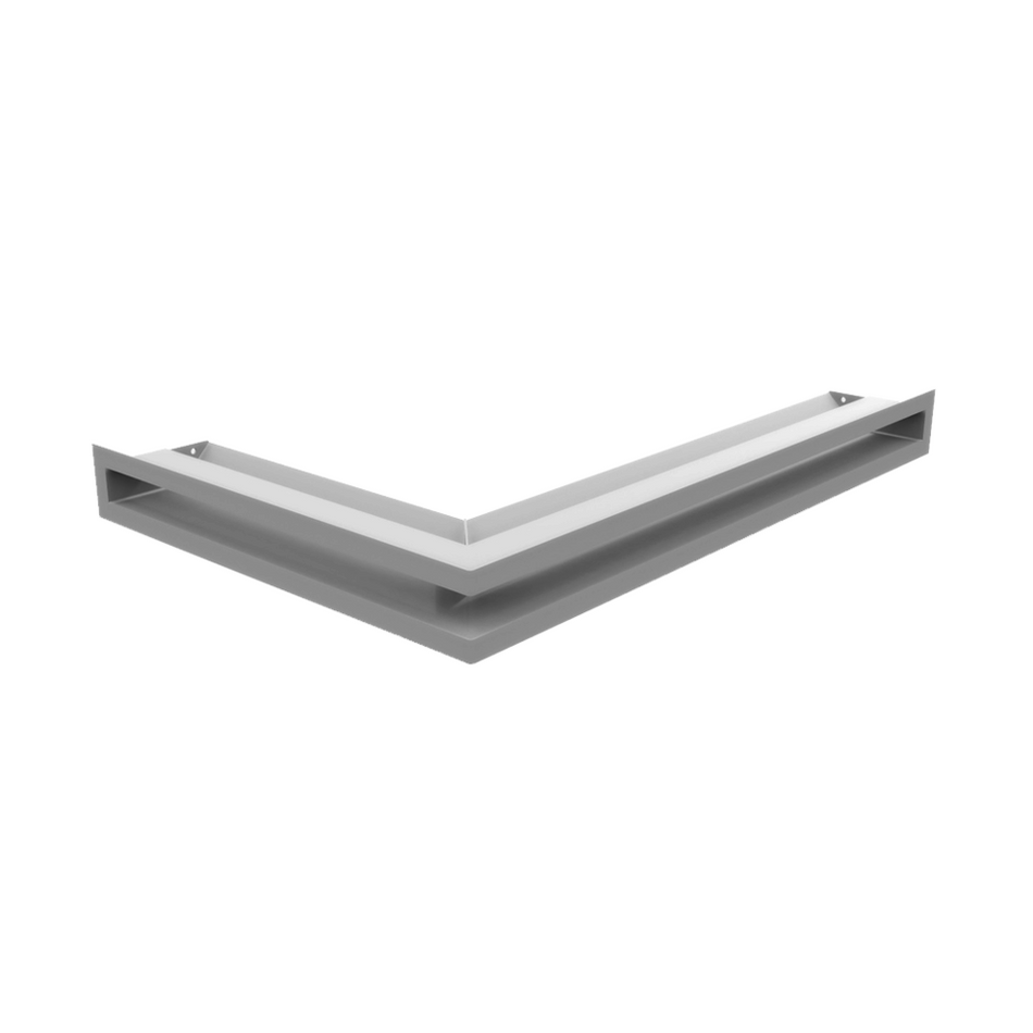 Kratki Eckluftleiste 45S rechts | 400x600 mm Winkel x 60 mm | weiß