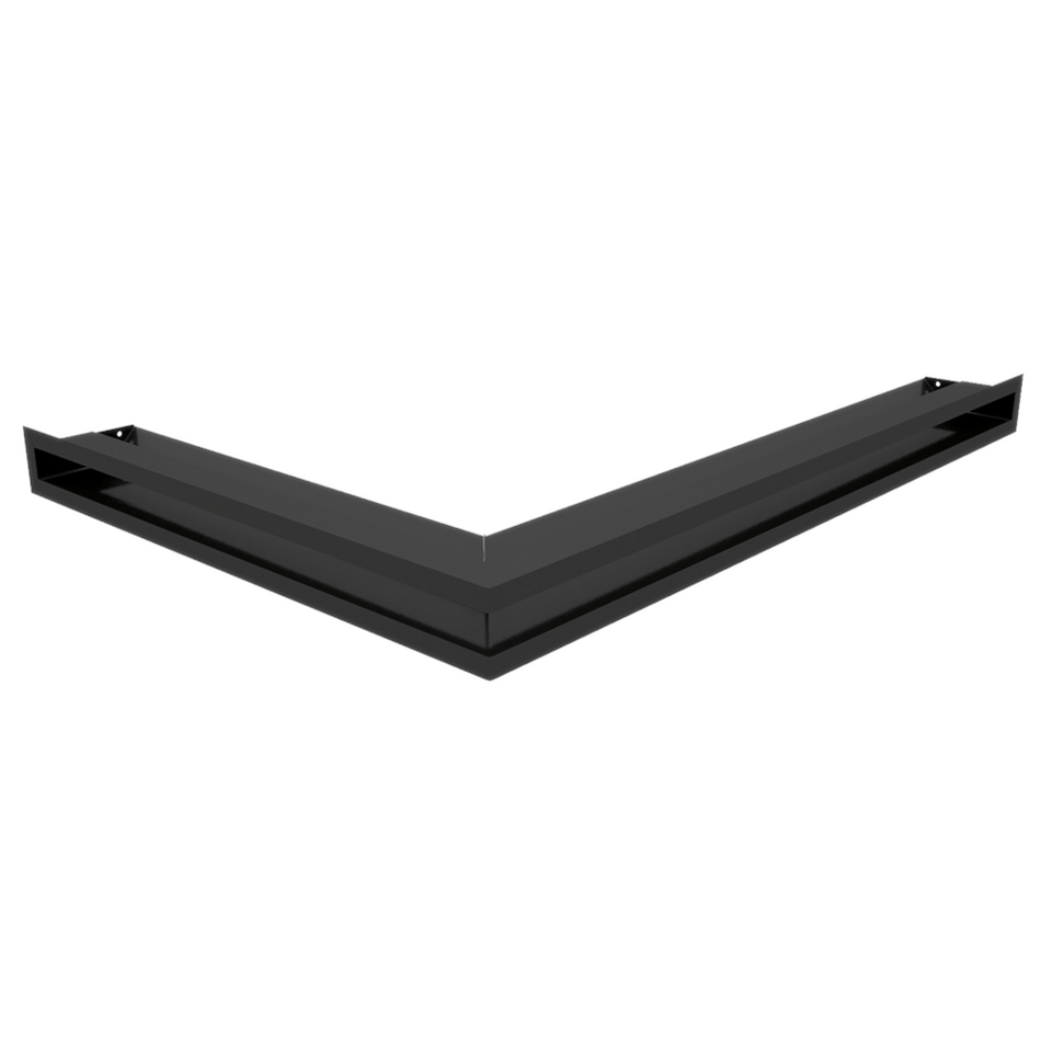 Kratki Eckluftleiste 45S rechts | 547x766 mm Winkel x 60 mm | schwarz