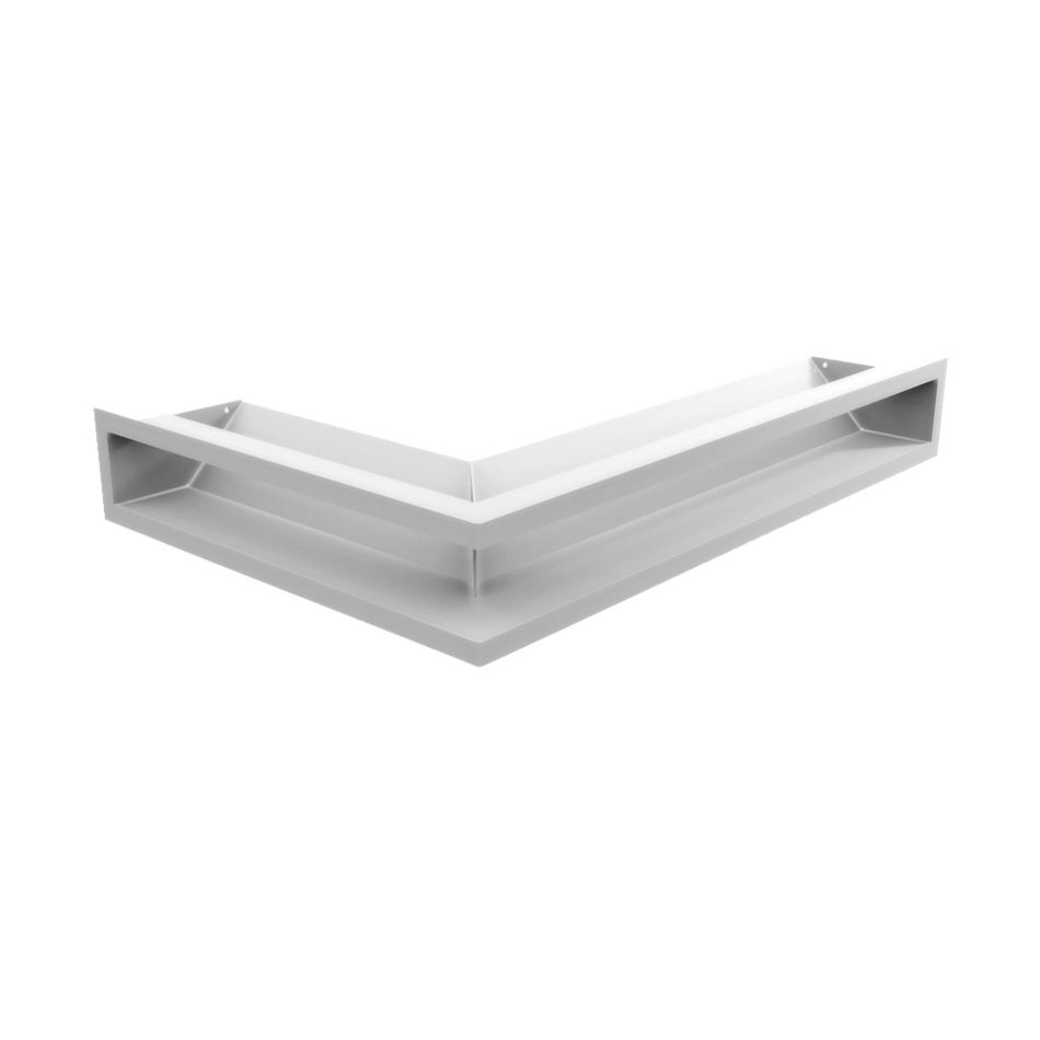 Kratki Eckluftleiste 45S rechts | 400x600 mm Winkel x 90 mm | weiß