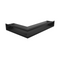 Kratki Eckluftleiste 45S rechts | 400x600 mm Winkel x 90 mm | schwarz