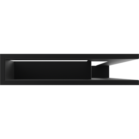 Kratki Eckluftleiste rechts | 600x400mm Winkel x 90mm | schwarz