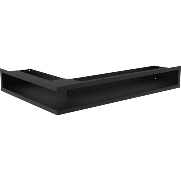 Kratki Eckluftleiste rechts | 600x400mm Winkel x 90mm | schwarz