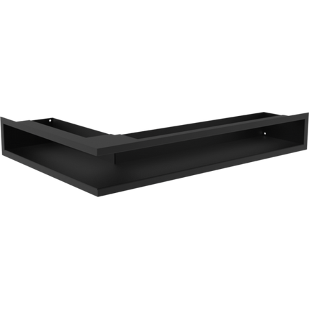 Kratki Eckluftleiste rechts | 600x400mm Winkel x 90mm | schwarz