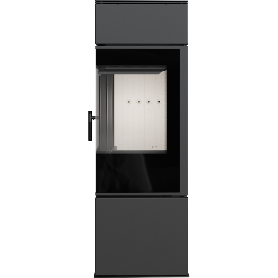 Kratki Kaminofen Thor 8 | Eckkamin - 2-seitig | 8 kW | THOR -> helle Brennraumauskleidung 
