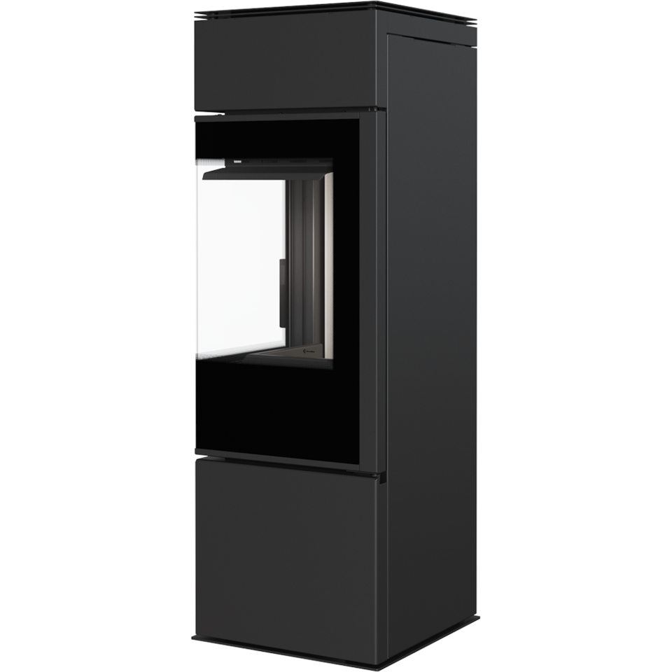 Kratki Kaminofen Thor 8 | Eckkamin - 2-seitig | 8 kW | THOR -> helle Brennraumauskleidung 