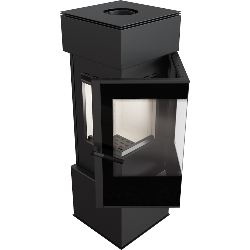 Kratki Kaminofen Thor 8 | Eckkamin - 2-seitig | 8 kW | THOR