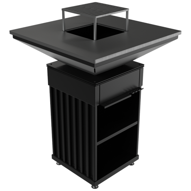 Kratki Grill / Feuerstelle Quadrum | vertikal| QUADRUM/BBQ/V ➔ www.klimaworld.com