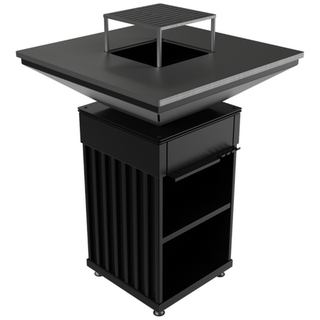 Kratki Grill / Feuerstelle Quadrum | vertikal| QUADRUM/BBQ/V ➔ www.klimaworld.com