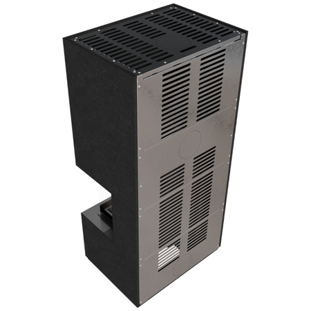 Kratki Kaminbausatz NBC 7 - 3-seitig | Granit grau | 7 kW