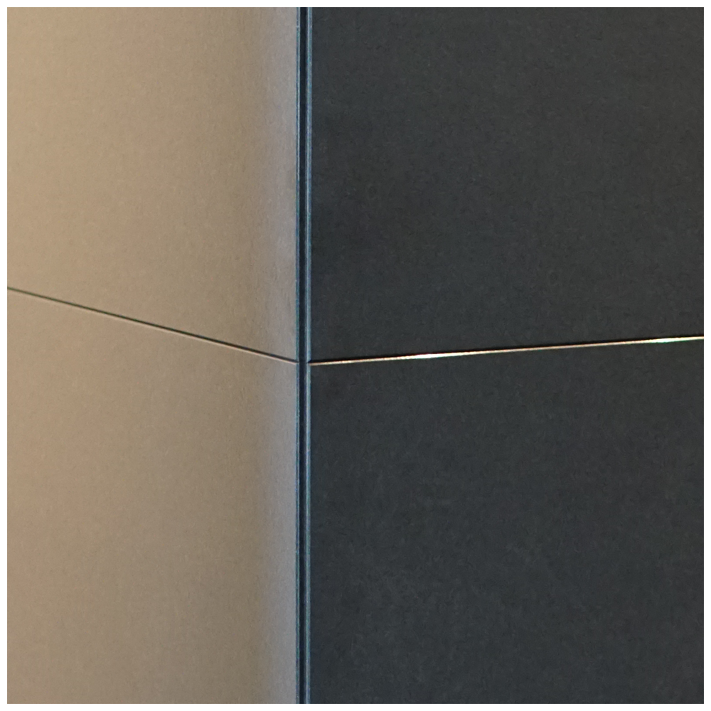 Ansicht Ecke - Granitverkleidung - HEB/INDIAN/BLACK