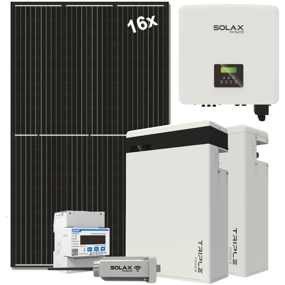 Solax Hybrid Solaranlage 6 kW + T-BAT Stromspeicher | kompl. Set