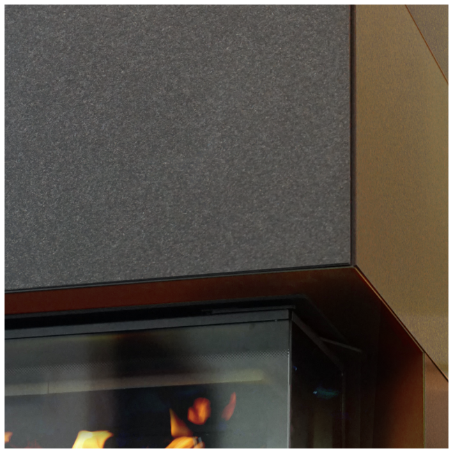 Ansicht Ecke - Granitverkleidung - HEB/INDIAN/BLACK